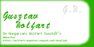 gusztav wolfart business card